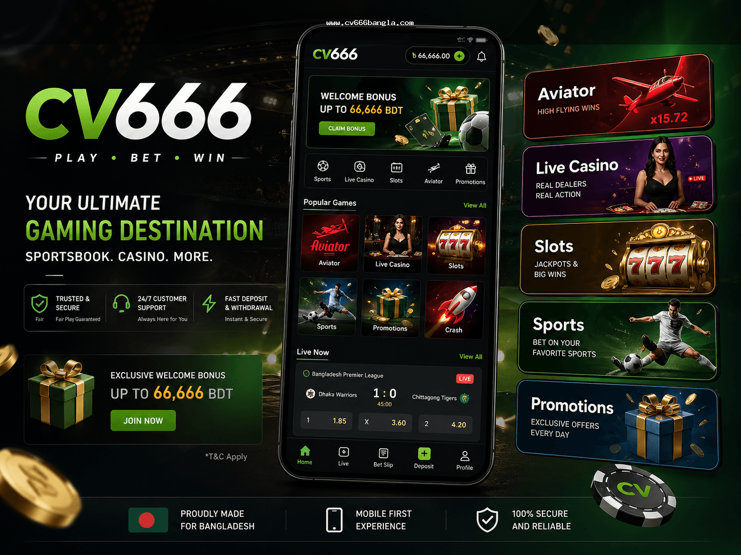 cv666 game lobby banner image