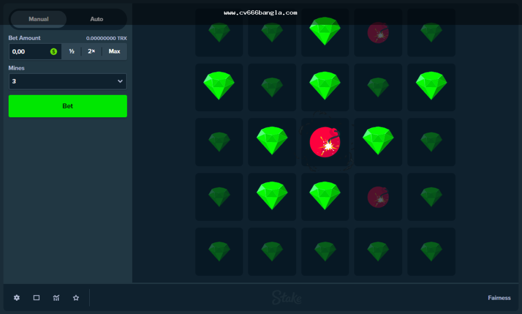 Mines hero image showing 5x5 grid, selectable mines, multiplier, coins, and mobile-friendly interface
